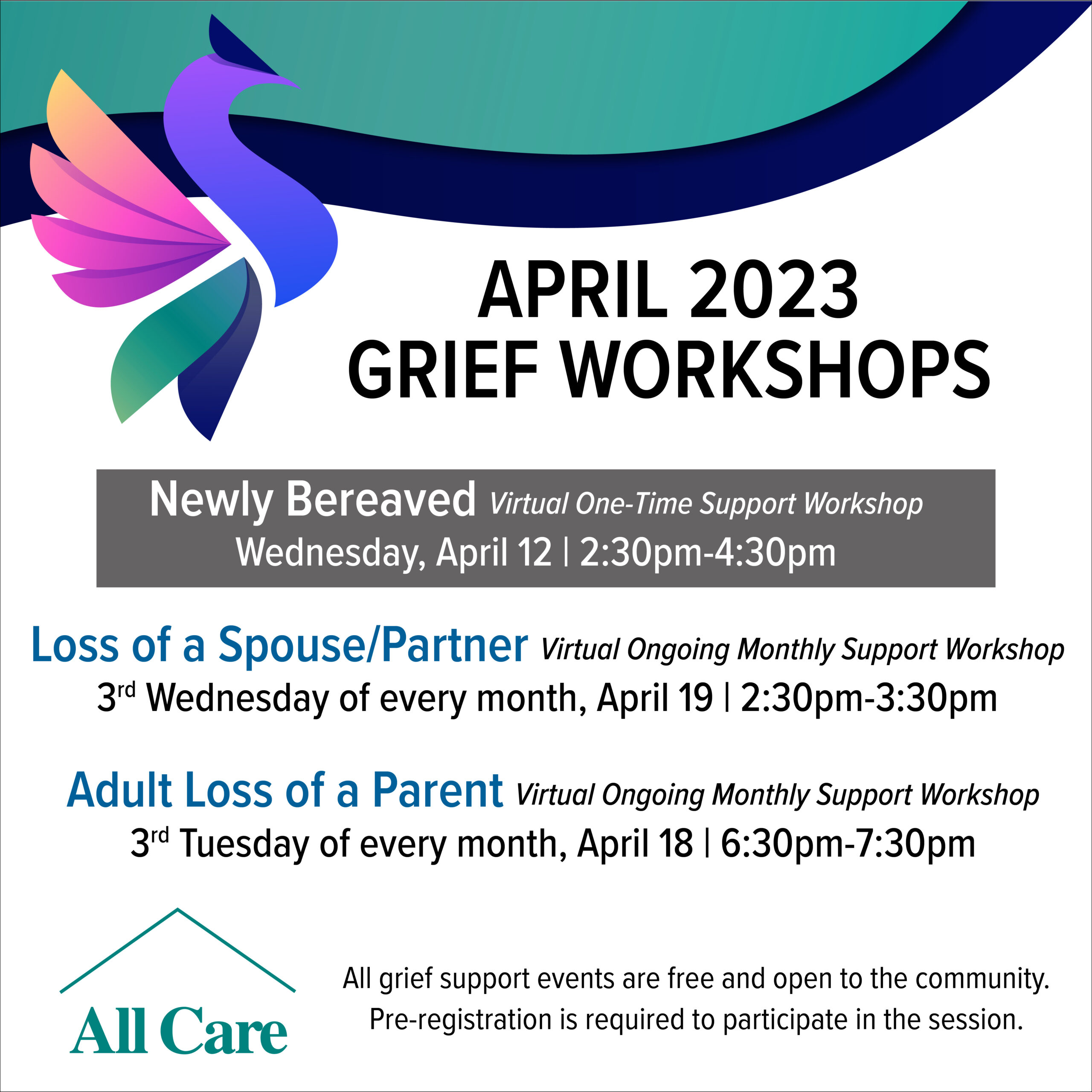 Newly Bereaved Grief Workshop