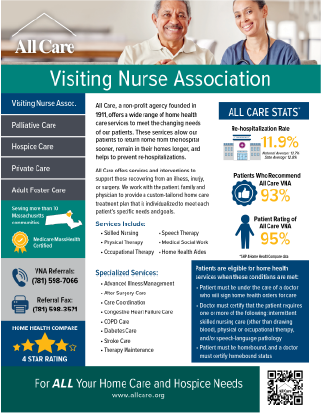 Visiting Nurse Association Services Flyer